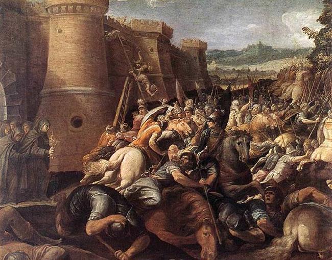 GIuseppe Cesari Called Cavaliere arpino St Clare with the Scene of the Siege of Assisi china oil painting image